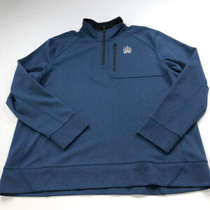 Alaskan Hard Gear Duluth Trading XL 1/4 Zip Mock Neck Pullover Long Sleeve Blue